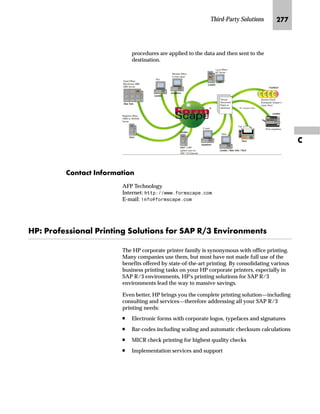 KNM SAPscript Made Easy | Release 4.6
hŒ~
Specifying an offset of “n” causes the “n” left-most characters of the
symbol value will not be displayed. If the offset specified is greater
than the length of the value, nothing is output.
l’‡z‘
VPEROn
^‘z†‰…~
If symbol has the value 123456789, the following will be displayed:
h†‚‚‡€ e~z}‚‡€ s~‹ˆŒ
Certain symbol values are output with leading zeros. To suppress
these values use the Z option.
l’‡z‘
VPERO= 