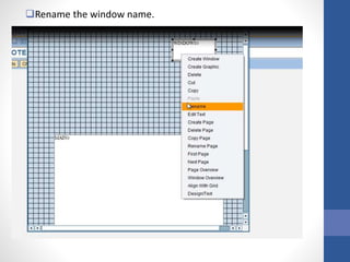 Rename the window name.
 