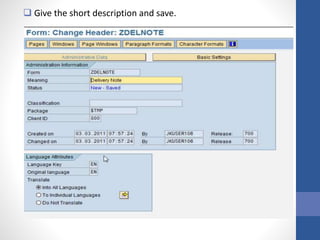  Give the short description and save.
 