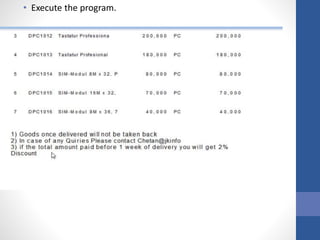 • Execute the program.
 