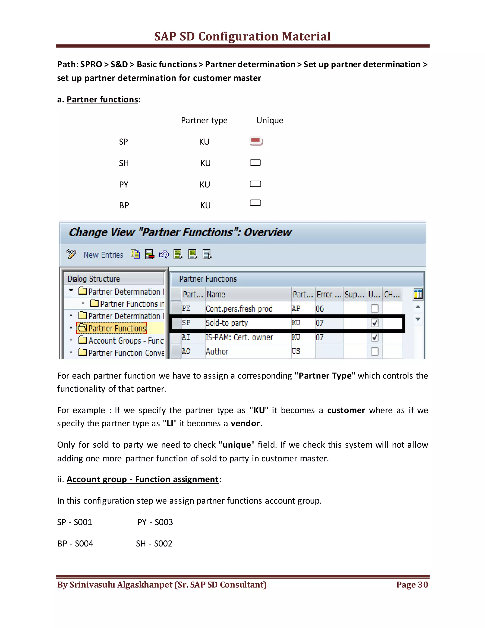 SAP SD Configuration Document | DOCX
