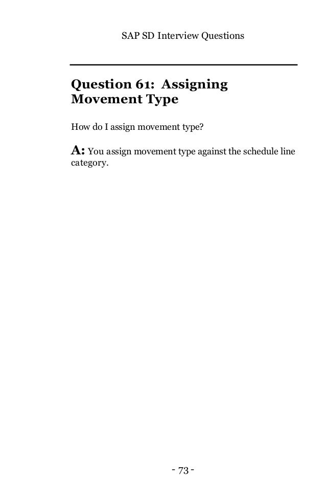 SAP SD Interview Questions