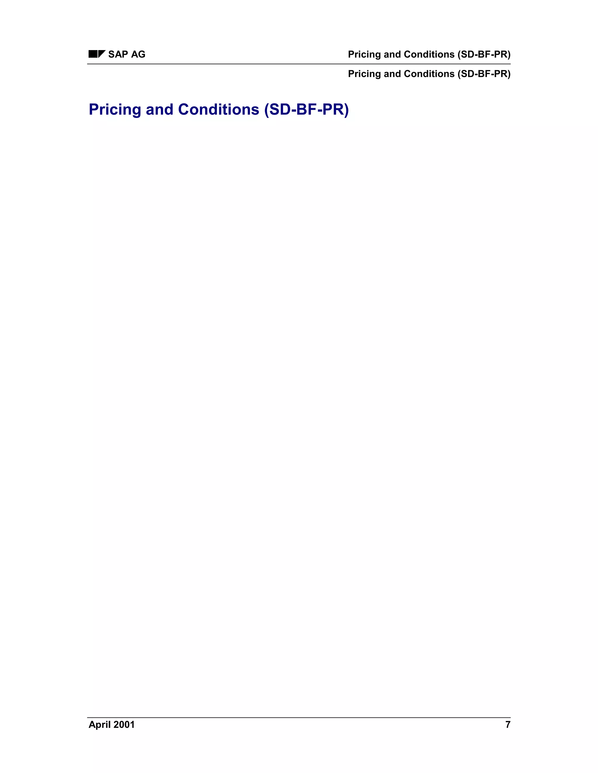 Sap sd pricing | PDF