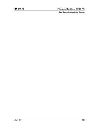 SAP AG Pricing and Conditions (SD-BF-PR)
Data Determination in the Access
April 2001 123
 