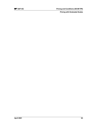 SAP AG Pricing and Conditions (SD-BF-PR)
Pricing with Graduated Scales
April 2001 63
 