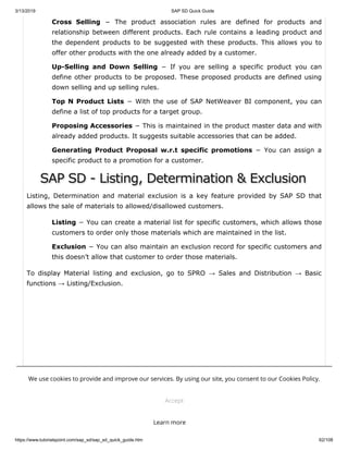 Sap sd quick guide | PDF