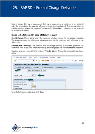 Sap sd tutorial | PDF
