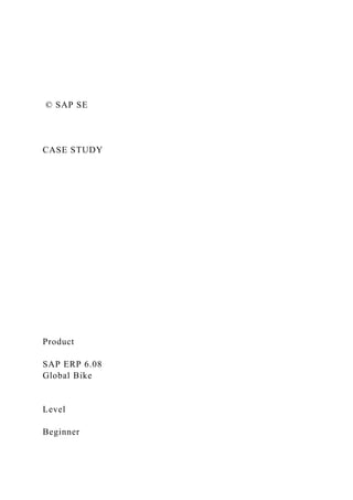 Sap Case Study Examples © SAP SE CASE STUDY .docx