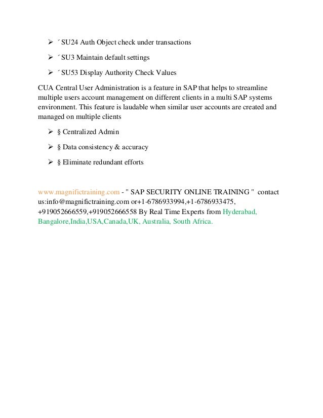 Sap security online training and certification and