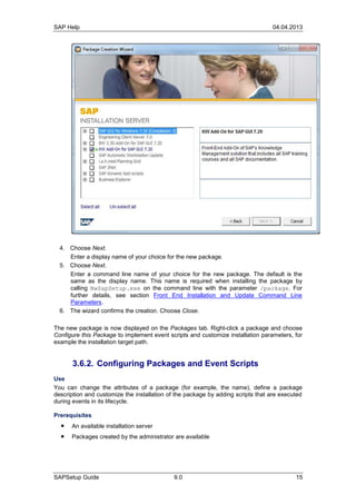 Sap setup guide | PDF