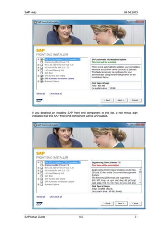 Sap Shell Setup Sap setup guide | PDF