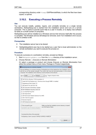 Sap setup guide | PDF