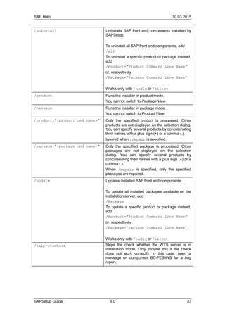 Sap setup guide | PDF
