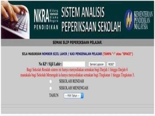 Saps ibu bapa dapat semak keputusan peperiksaan sekolah online