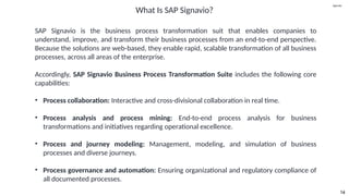 Introduction to SAP Signavio Process Transformation Suite | PPSX