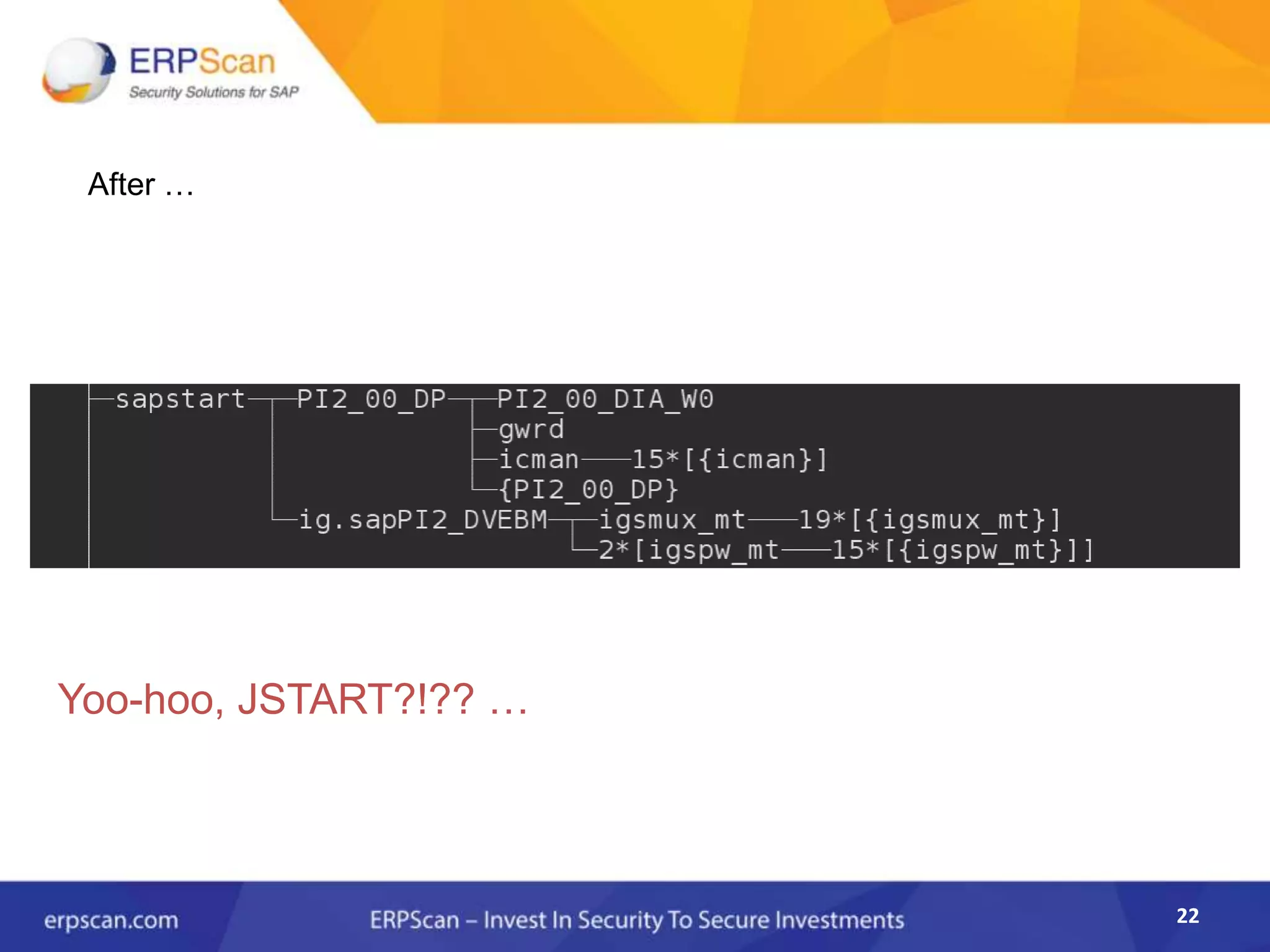 22
After …
Yoo-hoo, JSTART?!?? …
 