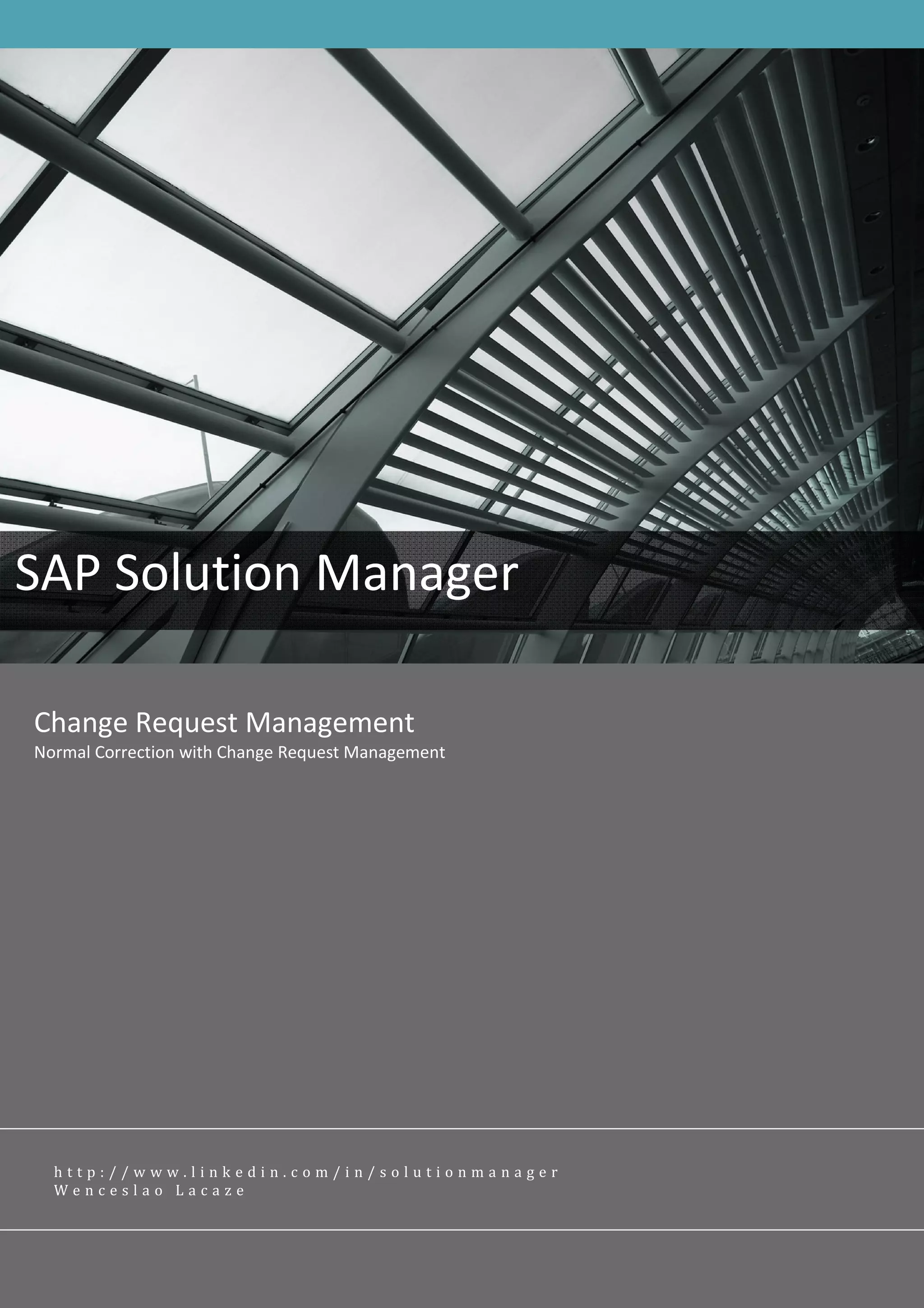 Sap Solman Charm Normal Correction