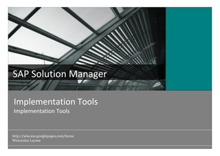 Sap Solman Imptools Implemetation Tools