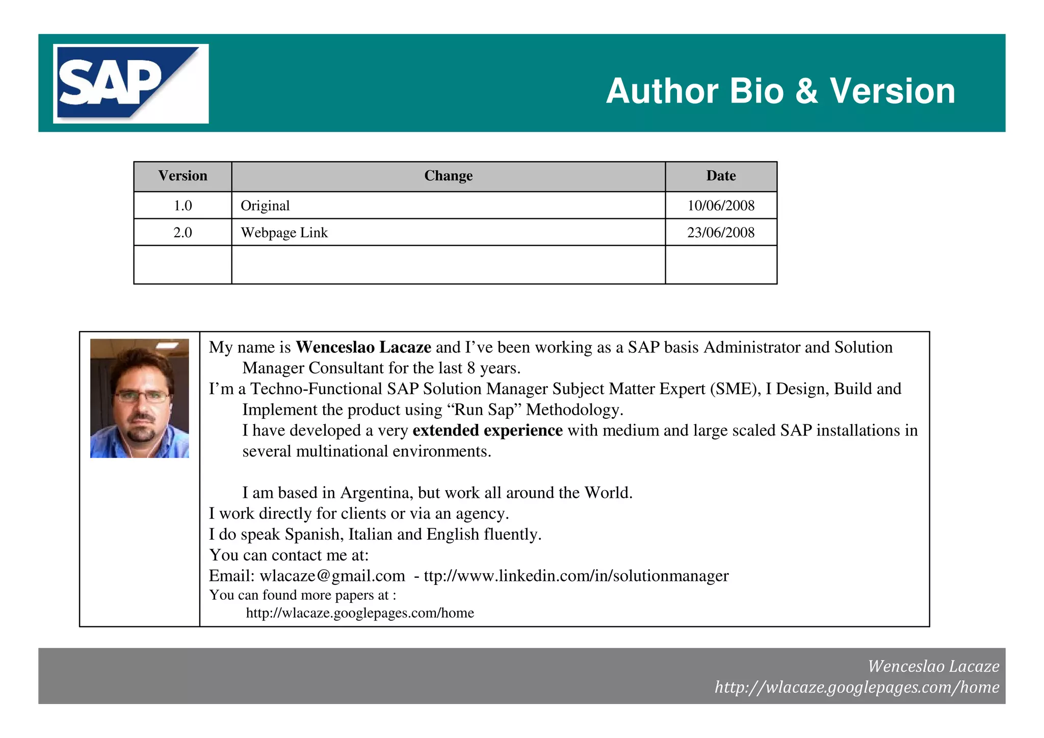 Sap Solman Imptools Metodology V2.0