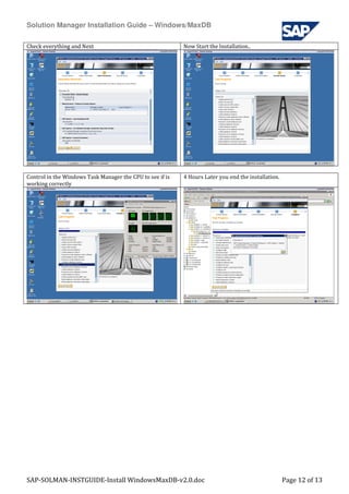 Sap Solman Instguide Install Windows MaxDB | PDF
