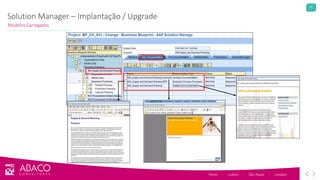 31
Solution Manager – Implantação / Upgrade
Modelos Carregados
Porto - Lisbon - São Paulo - London
 