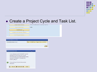  Create a Project Cycle and Task List.
 