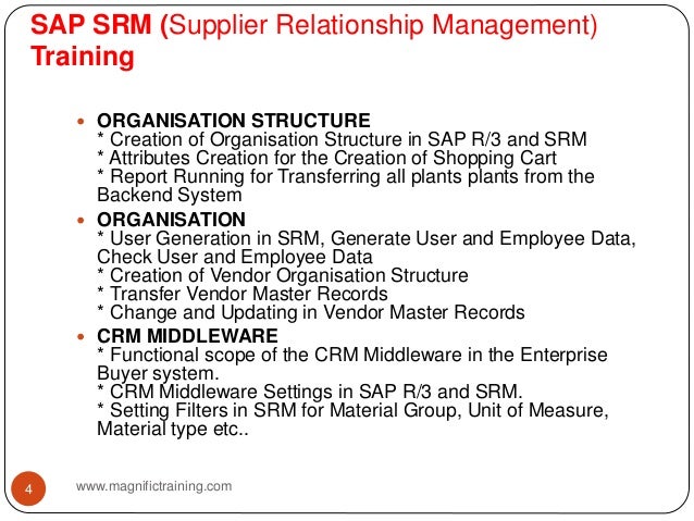 What Is Sap Srm Training? : Introduction to SAP SRM (Supplier ...