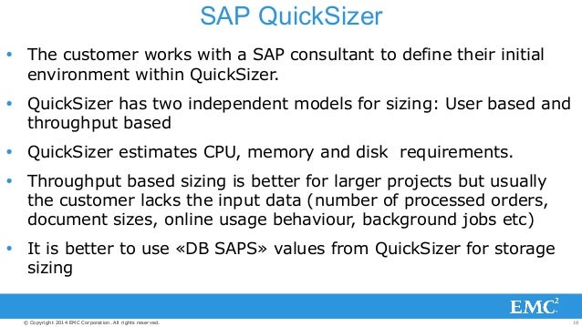 Quick Sizing Tool Saps
