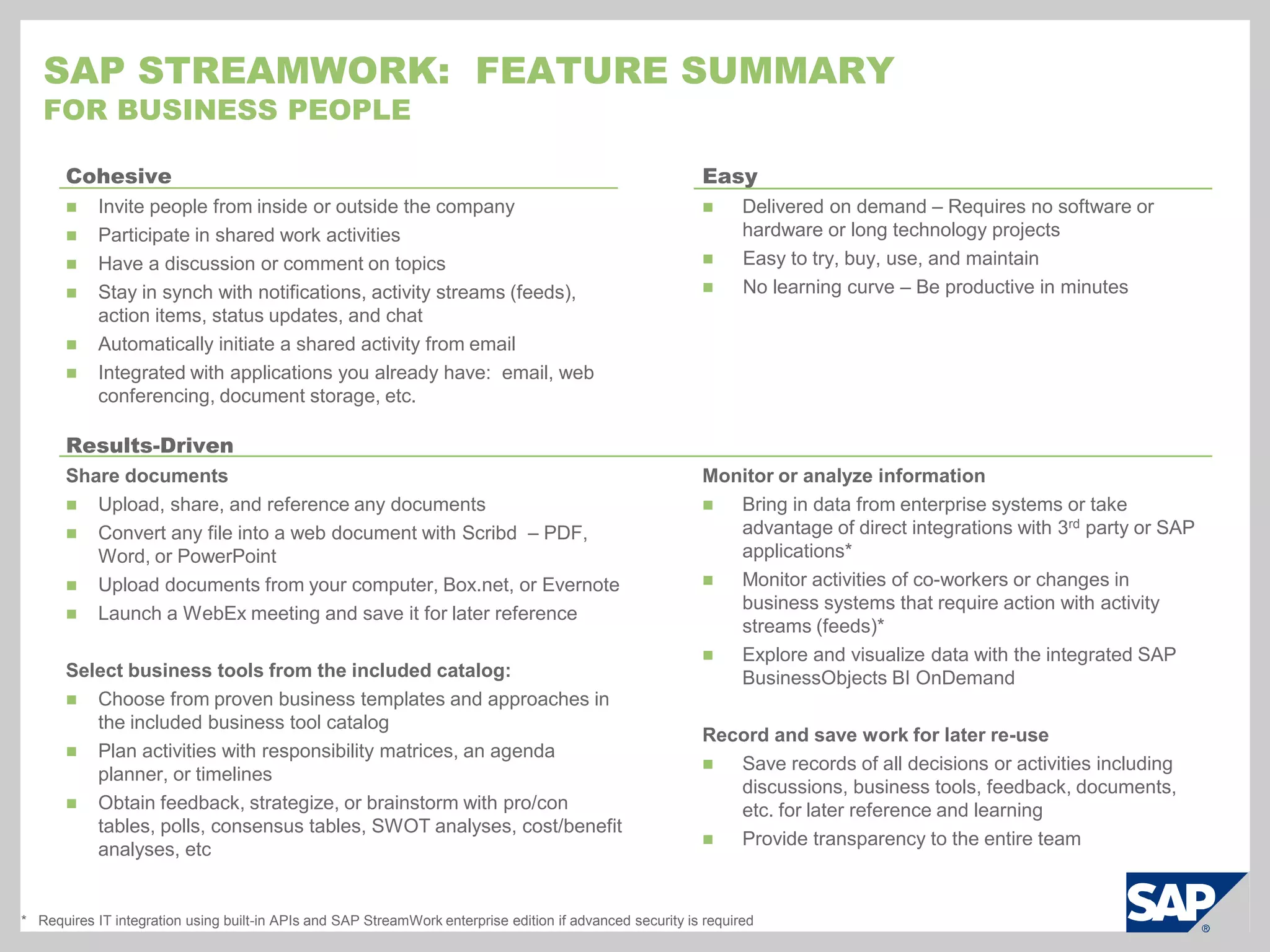Requirements collection