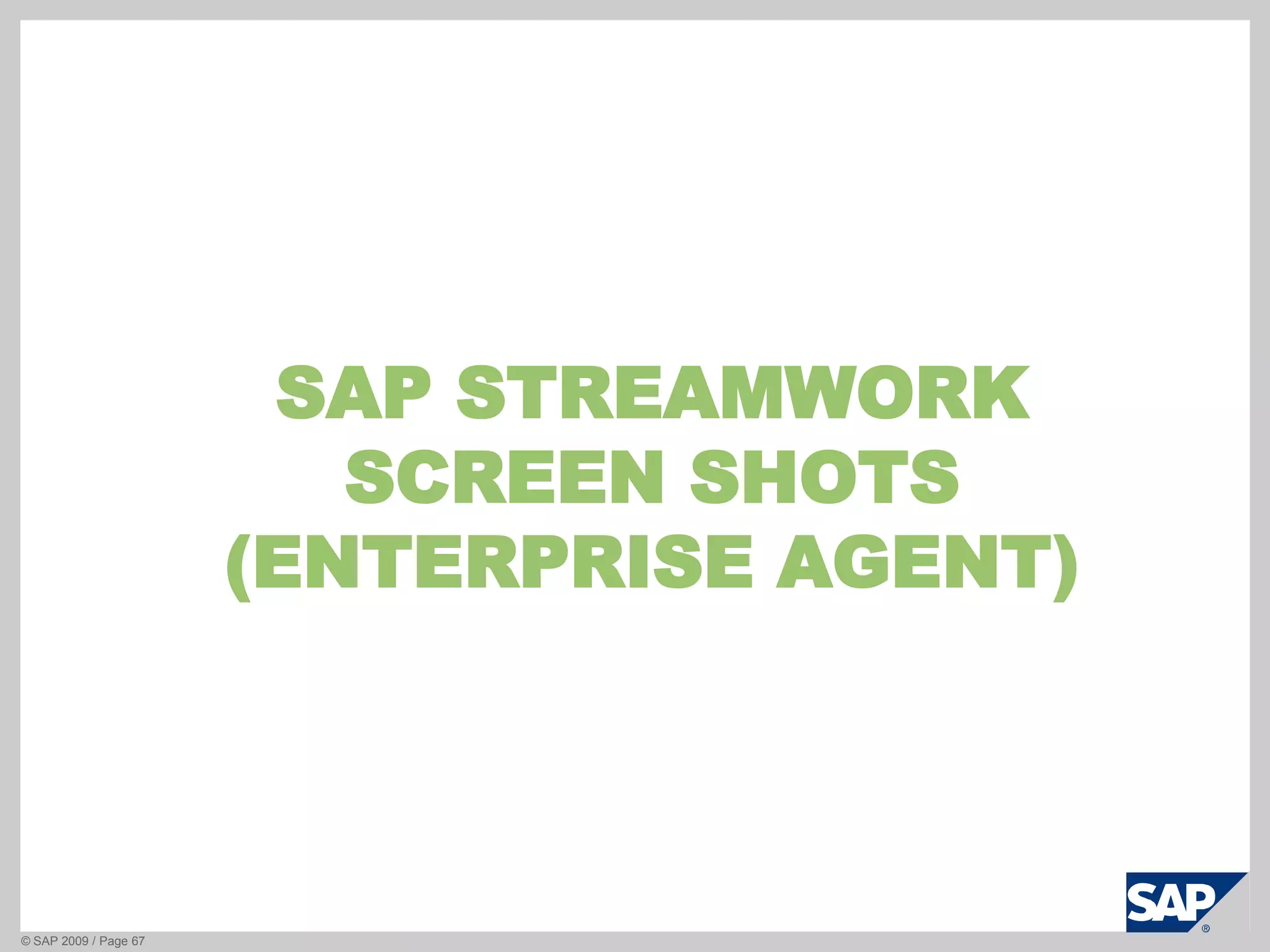Sap streamwork product overview