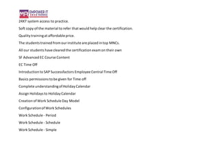 Successfactors Training.pdf SAP SuccessFactors Advanced Employee Central Online training ...