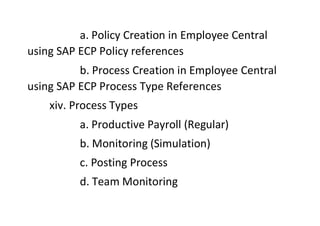 SAP Successfactors Employee Central Payroll Online Training in ...