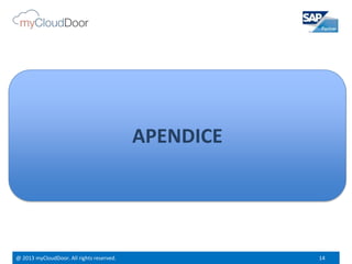 @ 2013 myCloudDoor. All rights reserved. 14
APENDICE
 