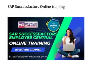 SAP Successfactors Online training
 
