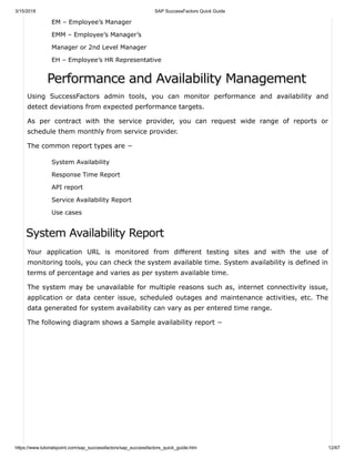 Sap success factors quick guide | PDF