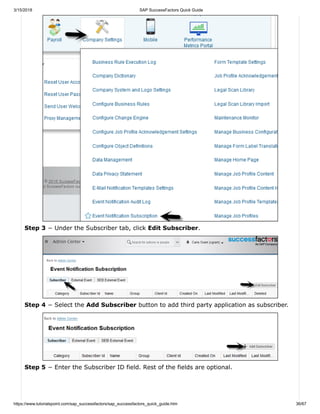 Sap success factors quick guide | PDF