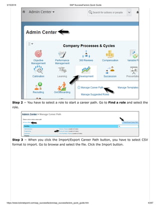 Sap success factors quick guide | PDF