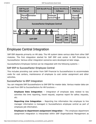 Sap success factors quick guide | PDF