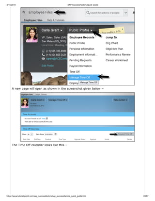 Sap success factors quick guide | PDF