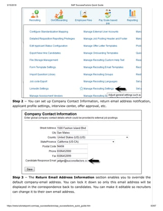 Sap success factors quick guide | PDF