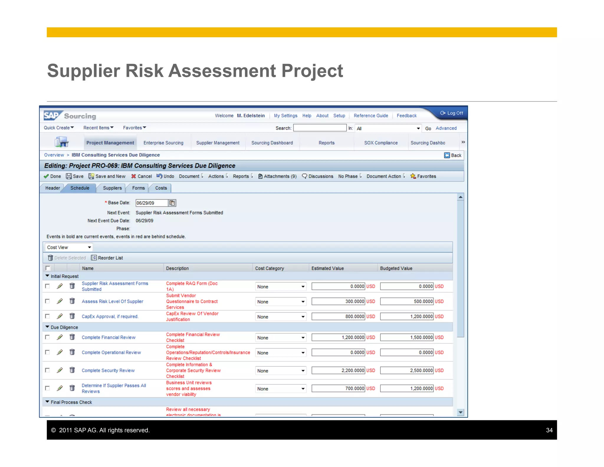 Supplier Risk Assessment Project




©  2011 SAP AG. All rights reserved.   34
 