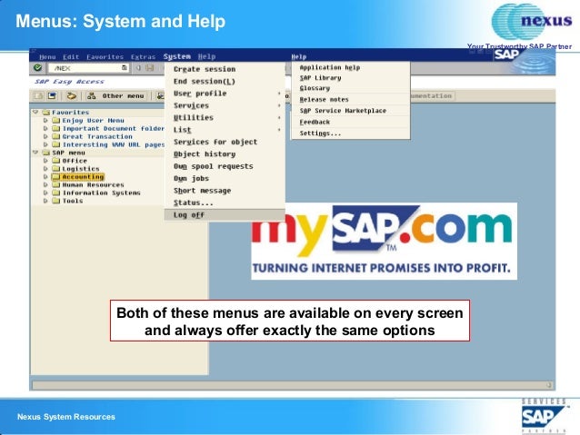 Sap System Navigation For Beginer