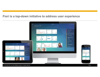 © 2016 SAP SE or an SAP affiliate company. All rights reserved. 2Public
Fiori is a top-down initiative to address user experience
 
