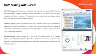 SAP Automation with UiPath: SAP Test Automation - Part 5 of 8 | PDF