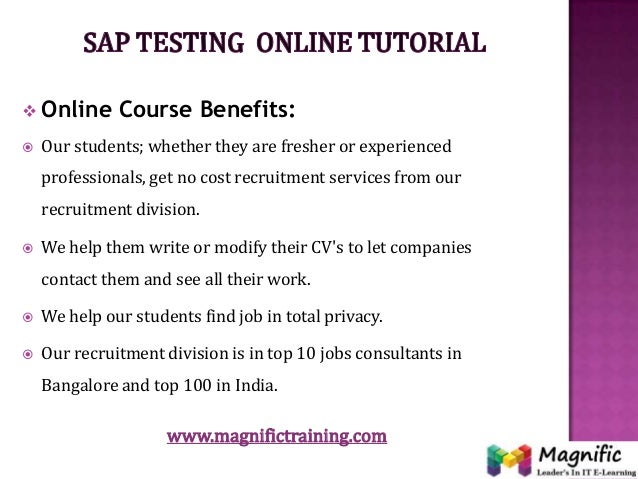 sap testing resumes