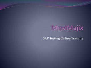 SAP Testing Online Training
 