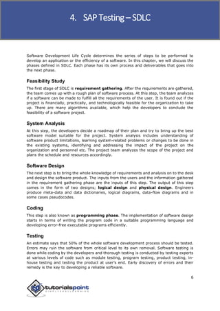 Sap testing tutorial | PDF