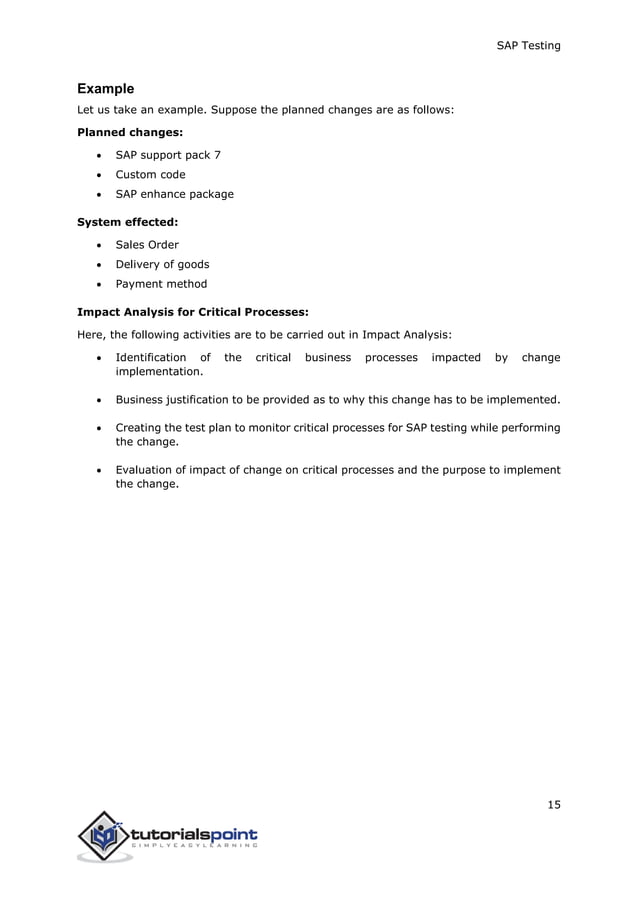 Sap testing tutorial | PDF