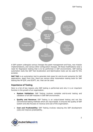 Sap Testing Tutorial Pdf
