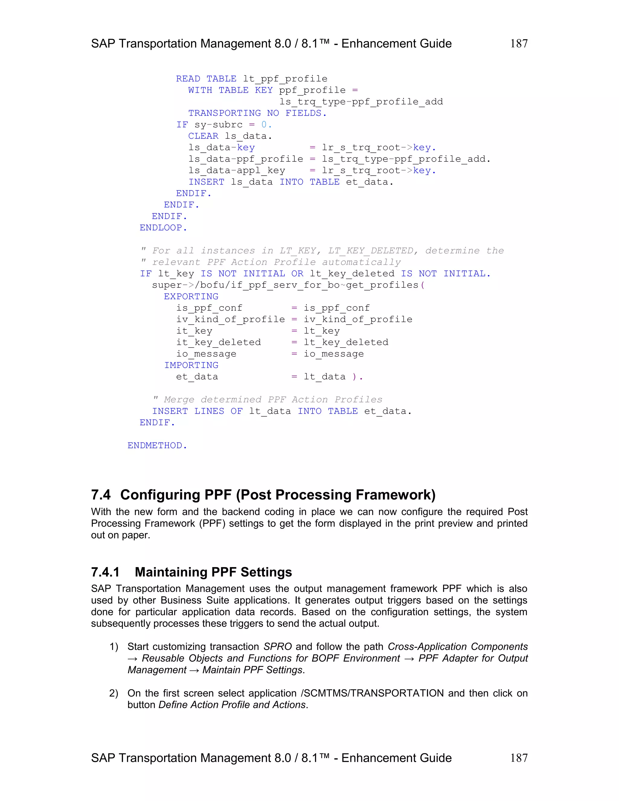 Sap tm enhancement guide | PDF